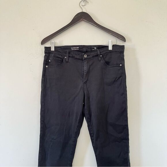 AG Adriano Goldschmied Black Prima Crop Mid Rise Cigarette Jeans - Picture 14 of 15